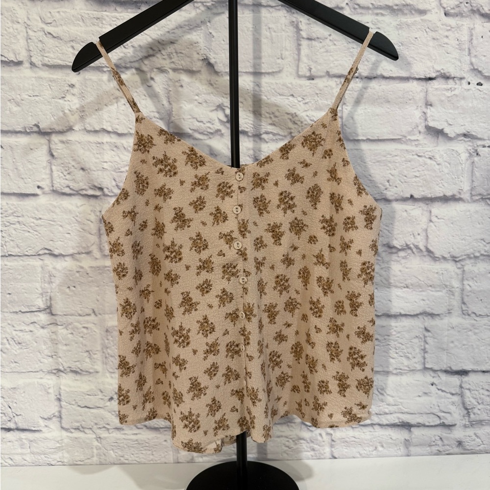Mine Beige Floral Cami Top M